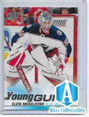 2019-20 UD Young Guns Elvis Merzlikins 466 Blue Jackets